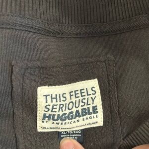 Oversized reversed fleece sweater